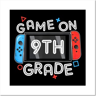 Gamer Back To School Funny Game On 9th Grade Posters and Art